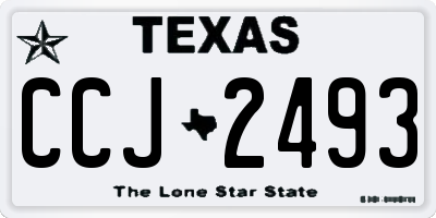 TX license plate CCJ2493