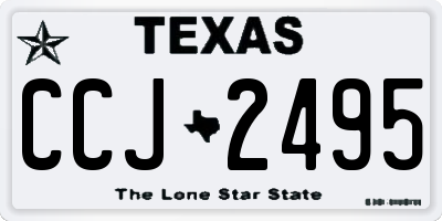 TX license plate CCJ2495