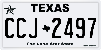 TX license plate CCJ2497