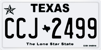 TX license plate CCJ2499