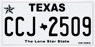 TX license plate CCJ2509