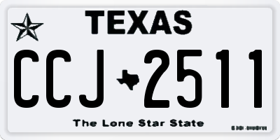 TX license plate CCJ2511