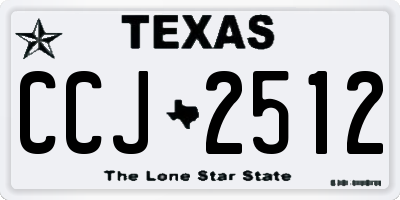 TX license plate CCJ2512
