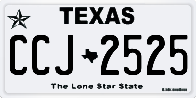 TX license plate CCJ2525