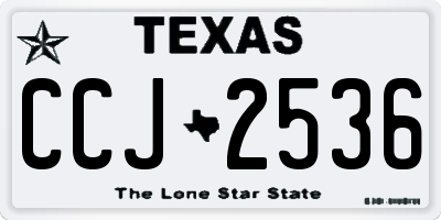 TX license plate CCJ2536