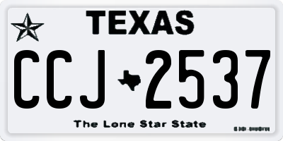 TX license plate CCJ2537