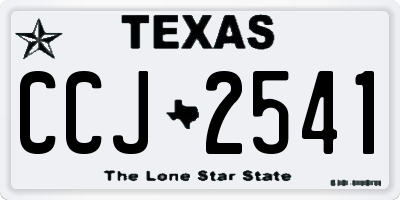 TX license plate CCJ2541