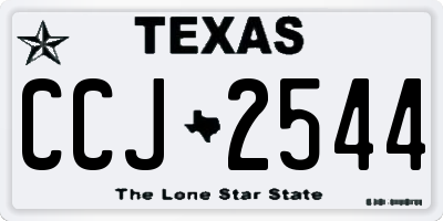 TX license plate CCJ2544