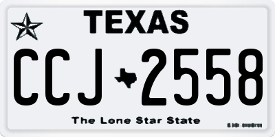 TX license plate CCJ2558