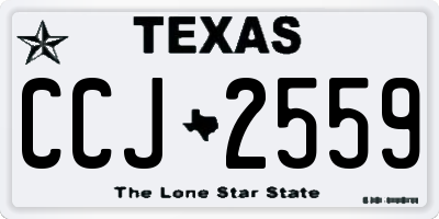 TX license plate CCJ2559