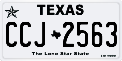 TX license plate CCJ2563