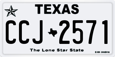 TX license plate CCJ2571