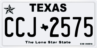 TX license plate CCJ2575