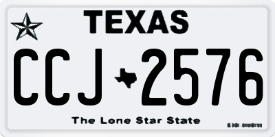 TX license plate CCJ2576