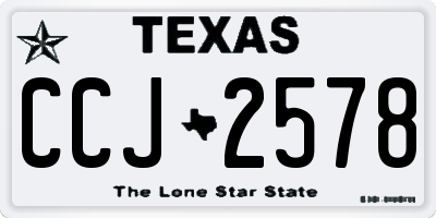 TX license plate CCJ2578