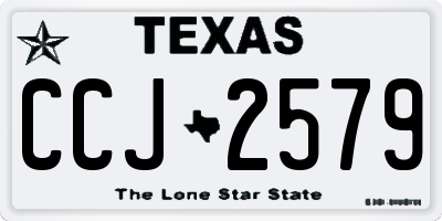 TX license plate CCJ2579