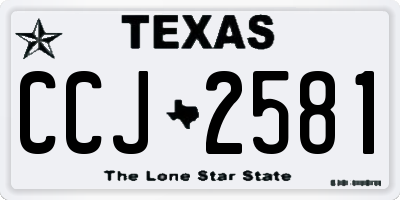 TX license plate CCJ2581