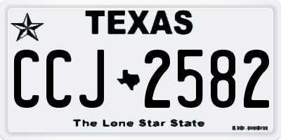 TX license plate CCJ2582