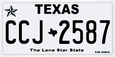TX license plate CCJ2587