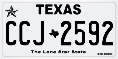 TX license plate CCJ2592