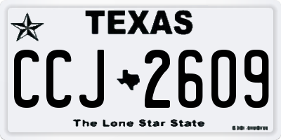 TX license plate CCJ2609