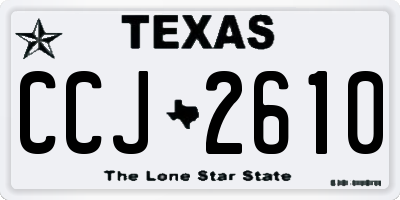 TX license plate CCJ2610