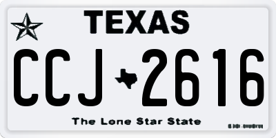 TX license plate CCJ2616