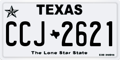 TX license plate CCJ2621