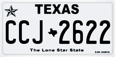 TX license plate CCJ2622