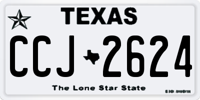TX license plate CCJ2624