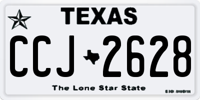 TX license plate CCJ2628