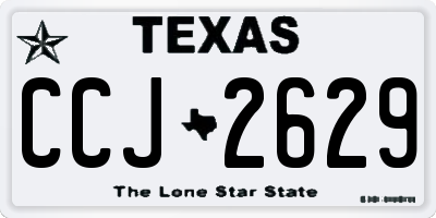 TX license plate CCJ2629