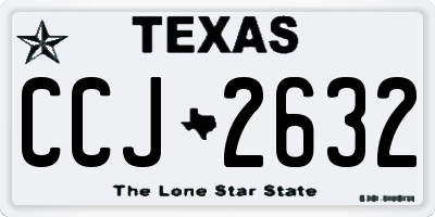 TX license plate CCJ2632