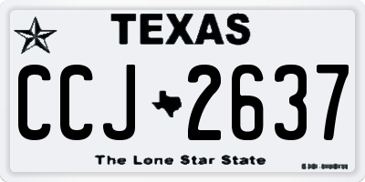 TX license plate CCJ2637