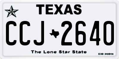 TX license plate CCJ2640