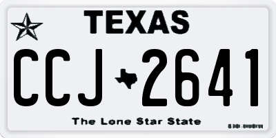 TX license plate CCJ2641