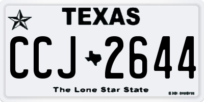 TX license plate CCJ2644