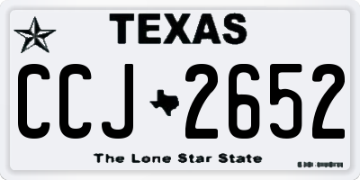 TX license plate CCJ2652