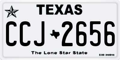 TX license plate CCJ2656