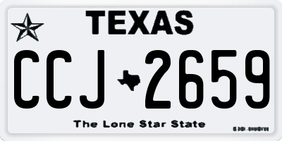 TX license plate CCJ2659