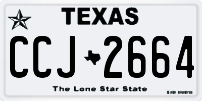 TX license plate CCJ2664