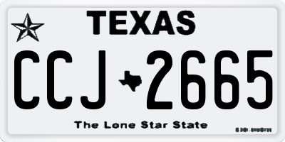 TX license plate CCJ2665