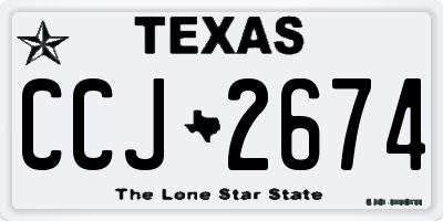 TX license plate CCJ2674