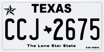 TX license plate CCJ2675