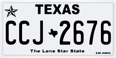 TX license plate CCJ2676