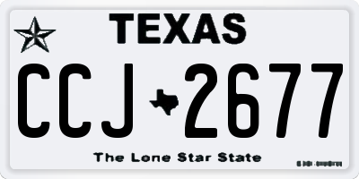 TX license plate CCJ2677