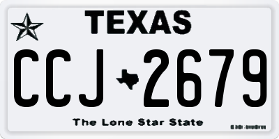 TX license plate CCJ2679