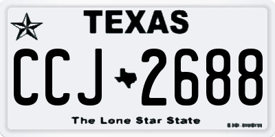 TX license plate CCJ2688