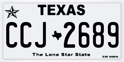 TX license plate CCJ2689