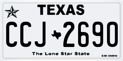 TX license plate CCJ2690